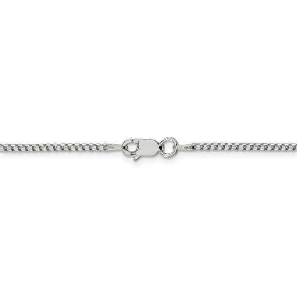 26" Sterling Silver 1.75mm Diamond-cut Round Box Chain Necklace