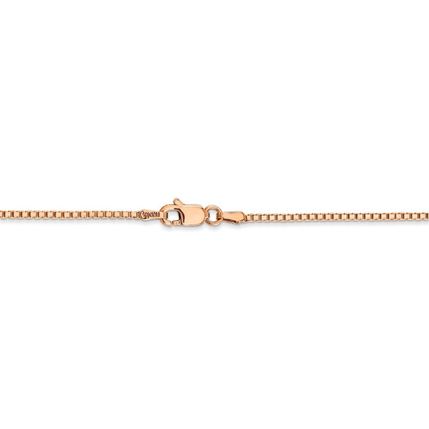 18" 14k Rose Gold 1.3mm Box Chain Necklace