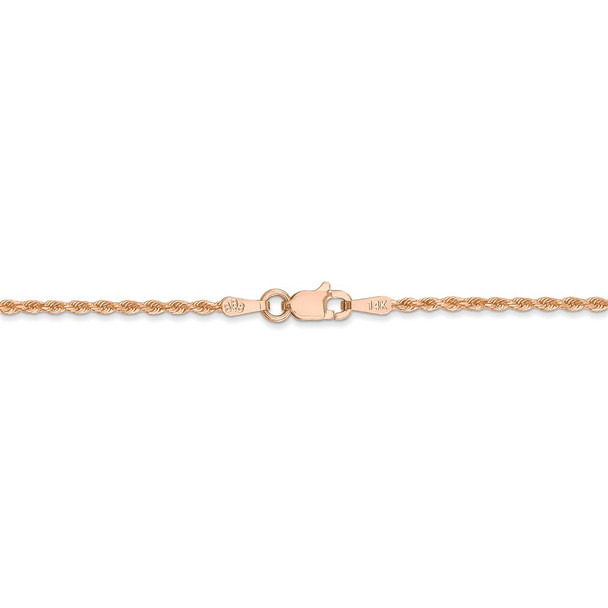 20" 14k Rose Gold 1.50mm Diamond-cut Rope with Lobster Clasp Chain Necklace