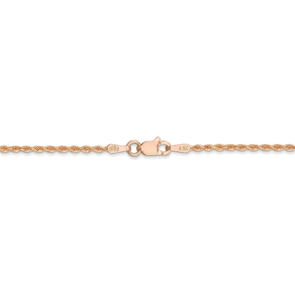 24" 14k Rose Gold 1.50mm Diamond-cut Rope with Lobster Clasp Chain Necklace