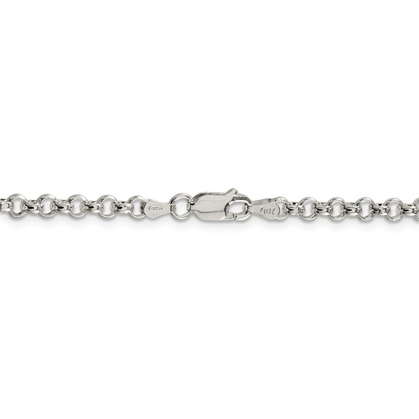 22" Sterling Silver 4mm Rolo Chain Necklace