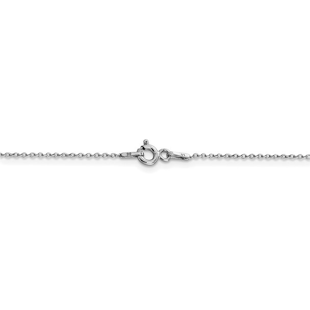 14" Sterling Silver 1mm Rhodium-plated Cable Chain Necklace
