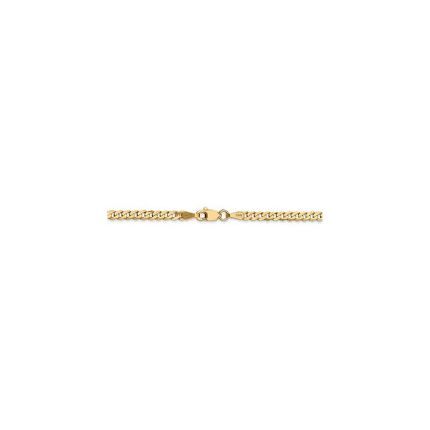 26" 14k Yellow Gold 2.9mm Flat Beveled Curb Chain Necklace