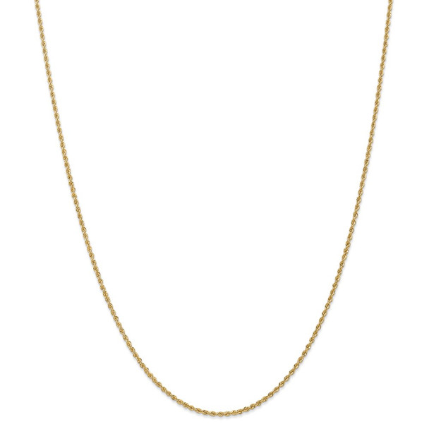 28" 14k Yellow Gold 1.50mm Regular Rope Chain Necklace