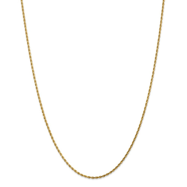 26" 14k Yellow Gold 1.75mm Diamond-cut Rope with Lobster Clasp Chain Necklace