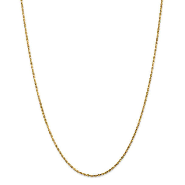 28" 14k Yellow Gold 1.75mm Diamond-cut Rope with Lobster Clasp Chain Necklace