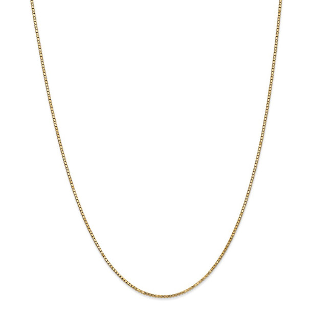 22" 14k Yellow Gold 1.3mm Box Chain Necklace