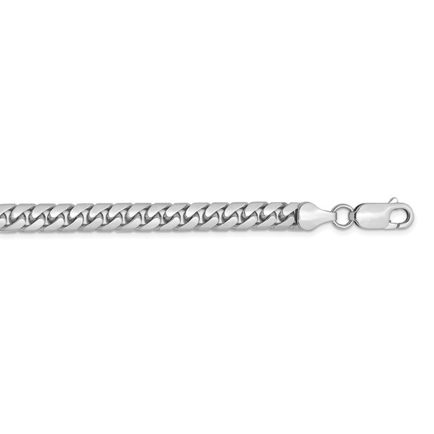 22" 14k White Gold 5.5mm Solid Miami Cuban Chain Necklace