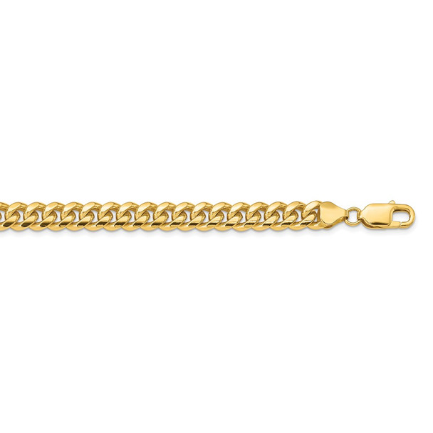 30" 14k Yellow Gold 6.75mm Solid Miami Cuban Chain Necklace