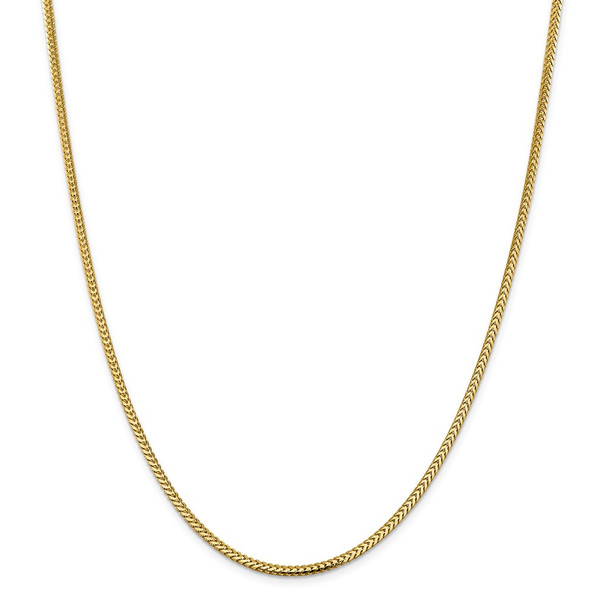 26" 14k Yellow Gold 2.3mm Franco Chain Necklace