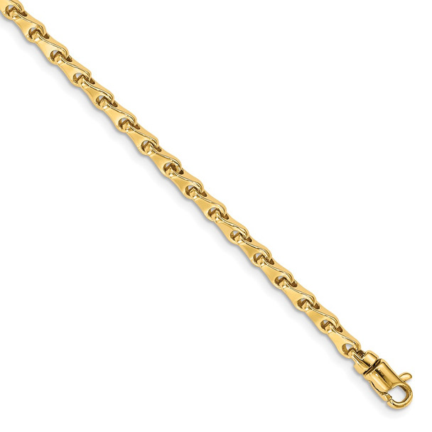 8.25" 14k Yellow Gold 3.3mm Hand-polished Fancy Link Bracelet