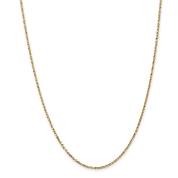 22" 14k Yellow Gold 1.8mm Forzantine Cable Chain Necklace