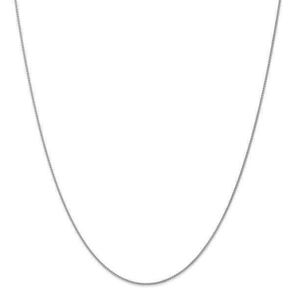 22" 14k White Gold 1mm Spiga with Lobster Clasp Chain Necklace
