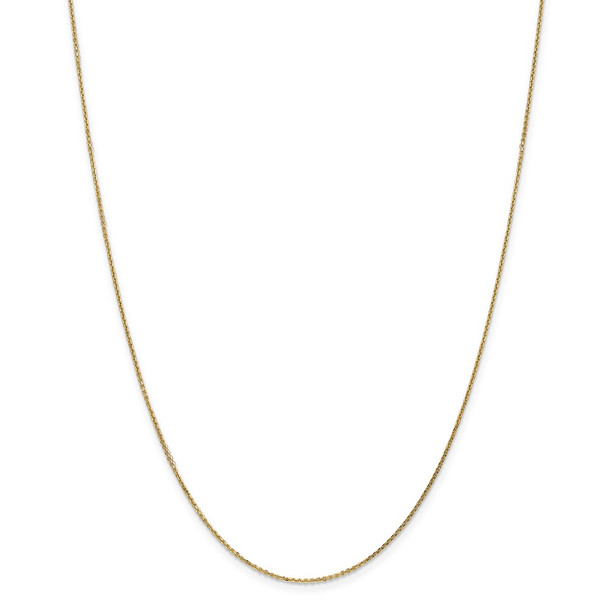 10" 14k Yellow Gold .95mm Diamond-cut Cable Chain Anklet