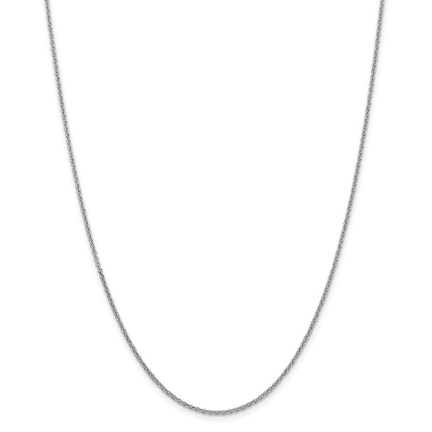 30" 14k White Gold 1.6mm Round Open Link Cable Chain Necklace