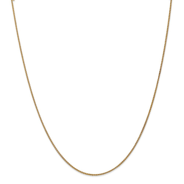 22" 14k Yellow Gold 1.25mm Spiga Chain Necklace