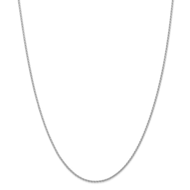 22" 14k White Gold 1.5mm Parisian Wheat Chain Necklace