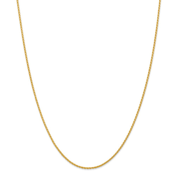 22" 14k Yellow Gold 1.5mm Parisian Wheat Chain Necklace