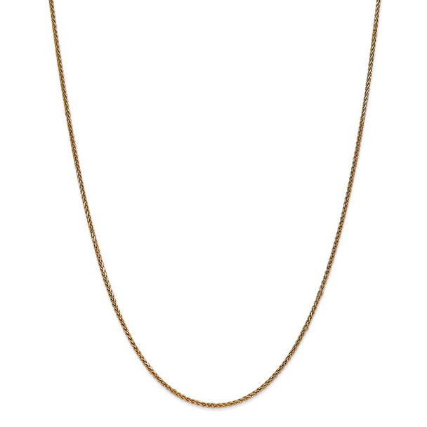 26" 14k Yellow Gold 1.4mm Diamond-cut Spiga Chain Necklace