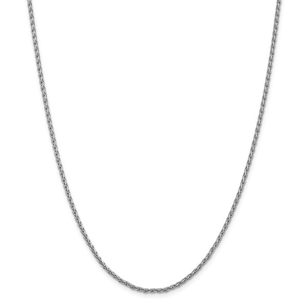 22" 14k White Gold 2.25mm Parisian Wheat Chain Necklace