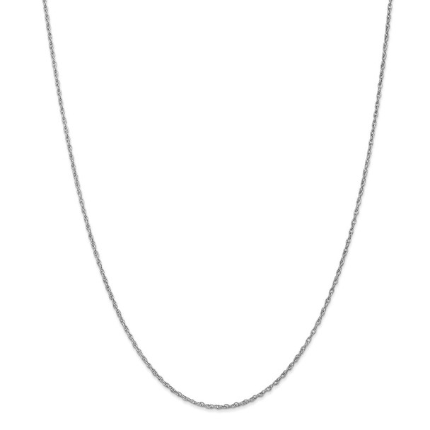 22" 14k White Gold 1.3mm Heavy-Baby Rope Chain Necklace