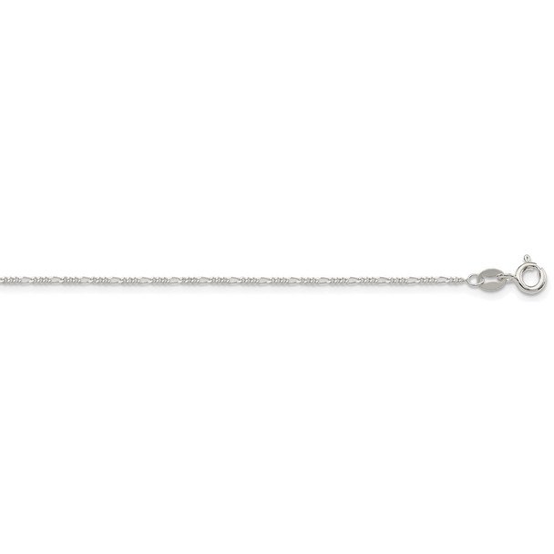 18" Sterling Silver 1.2mm Figaro Chain Necklace