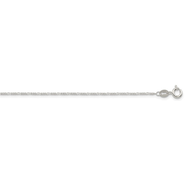24" Sterling Silver 1.2mm Figaro Chain Necklace