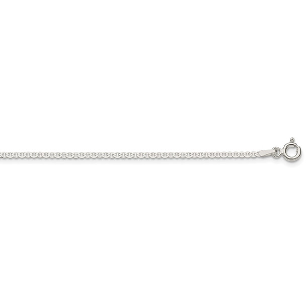 18" Sterling Silver 1.85mm Flat Anchor Chain Necklace