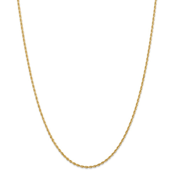 26" 14k Yellow Gold 2.00mm Diamond-cut Quadruple Rope Chain Necklace