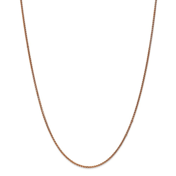 30" 14k Rose Gold 1.4mm Diamond-cut Spiga Chain Necklace