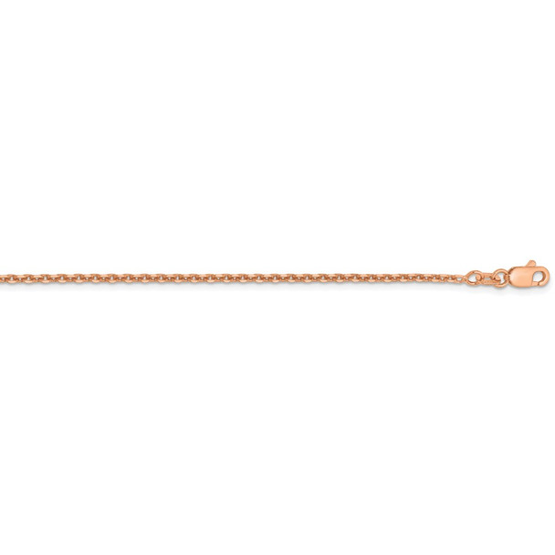 16" 14k Rose Gold 1.65mm Diamond-cut Cable Chain Necklace