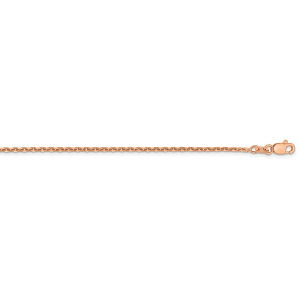 20" 14k Rose Gold 1.65mm Diamond-cut Cable Chain Necklace