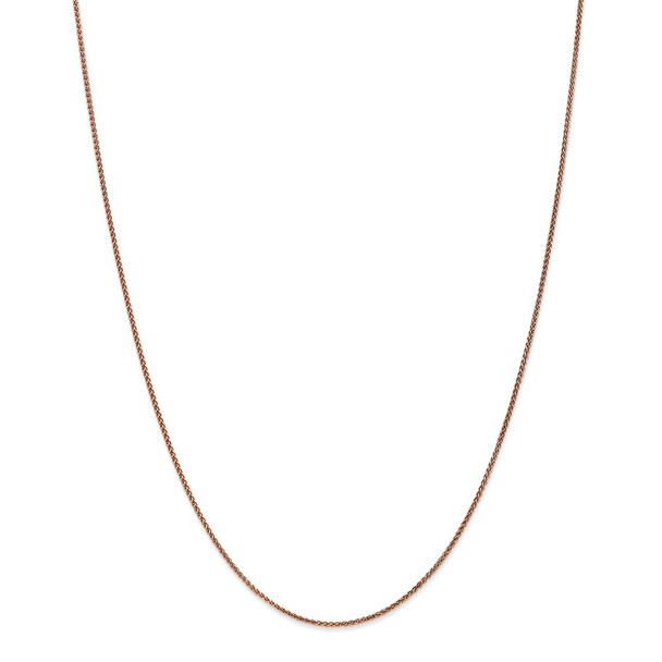 22" 14k Rose Gold 1.2mm Diamond-cut Spiga Chain Necklace