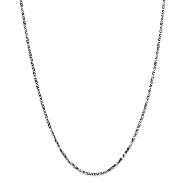 22" 14k White Gold 1.5mm Franco Chain Necklace