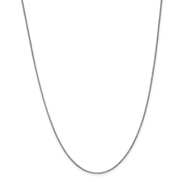 22" 14k White Gold 1mm Box Chain Necklace
