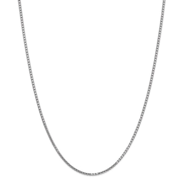 26" 14k White Gold 1.9mm Box Chain Necklace