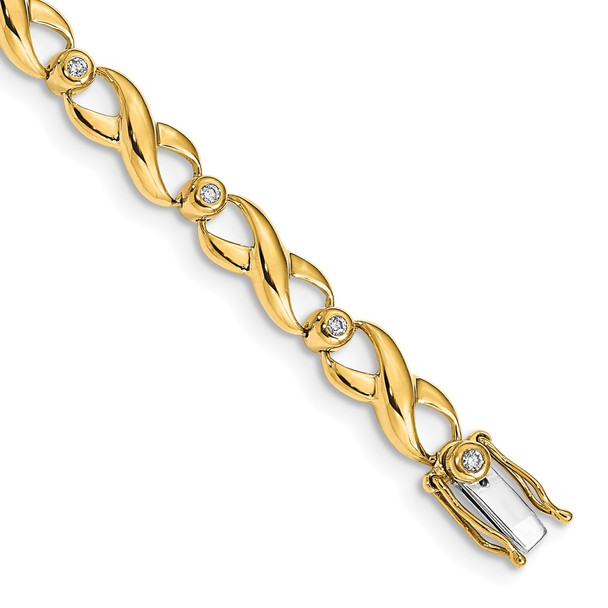 14k Yellow Gold Diamond Infinity Bracelet BM4630-015-YA