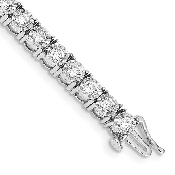 14k White Gold Illusion Setting Diamond Bracelet BM4676-500-WA