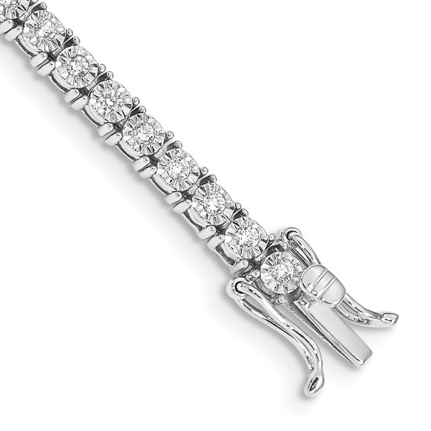 14k White Gold Illusion Setting Diamond Bracelet BM4665-100-WA