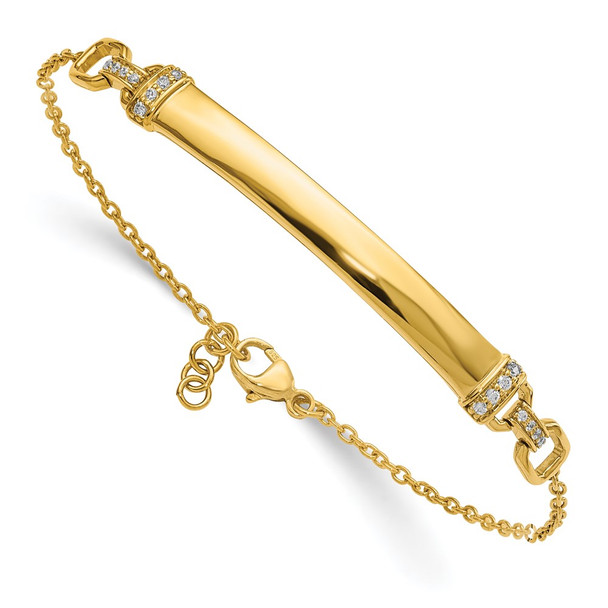 14k Yellow Gold Diamond ID Bracelet BM8558-012-YA