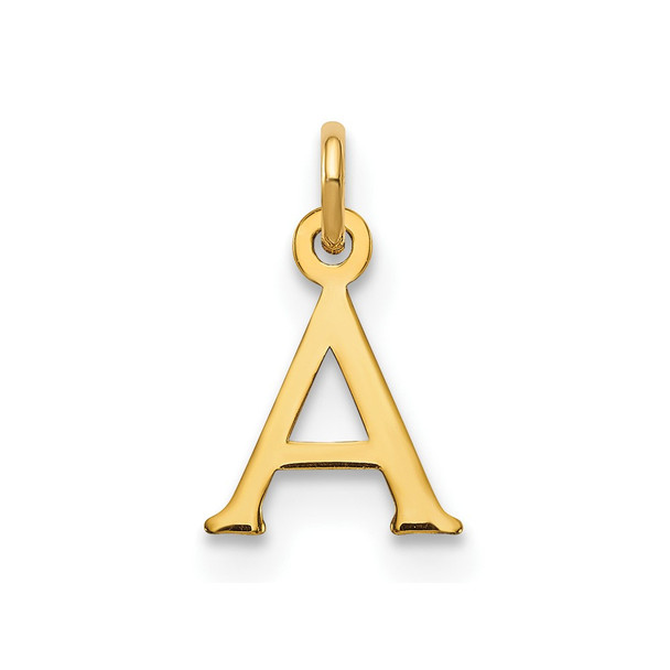 14k Yellow Gold Cutout Letter A Initial Charm