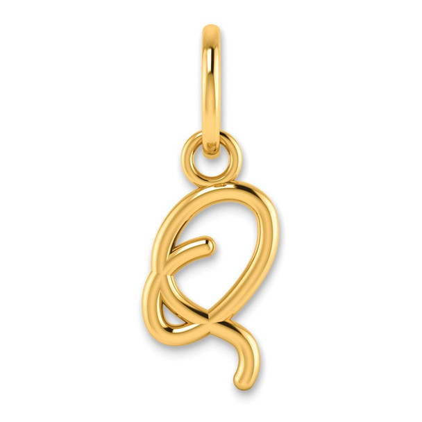 14k Yellow Gold Upper Case Letter Q Initial Charm