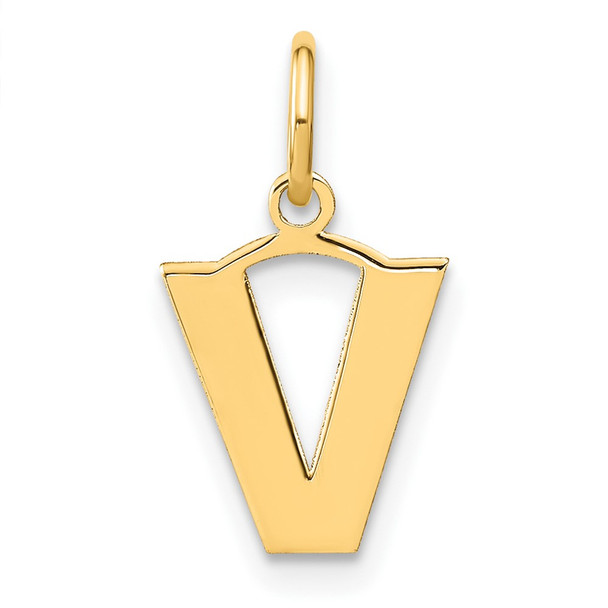 14k Yellow Gold Letter V Initial Charm XNA1337Y/V