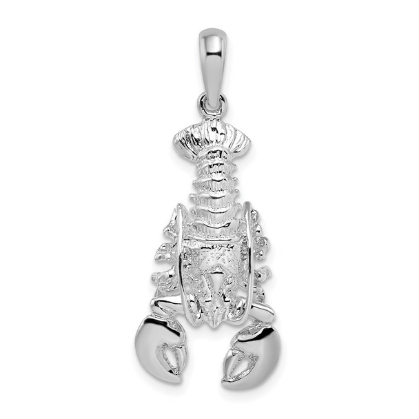 Sterling Silver Polished Moveable Lobster Pendant QC10130