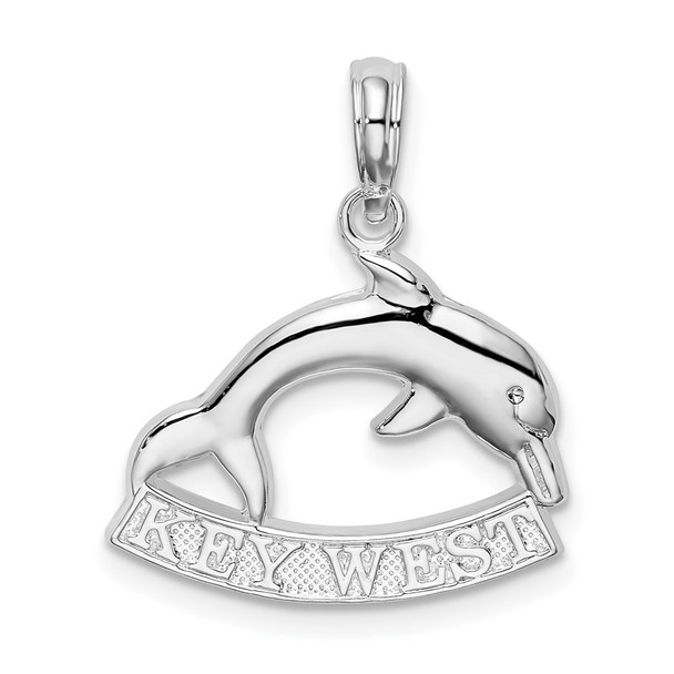 Sterling Silver Polished Key West Dolphin Pendant