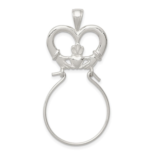 Sterling Silver Claddagh Charm Holder Pendant