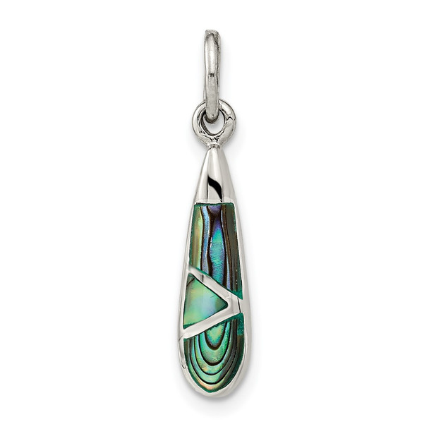 Sterling Silver Abalone Teardrop Pendant