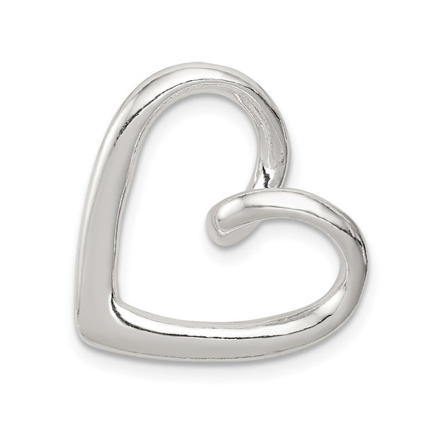 Sterling Silver Heart Slide Pendant QC3062