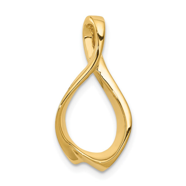 14k Yellow Gold Fits up to 2mm Omega, 4mm Reversible, Omega Slide Pendant