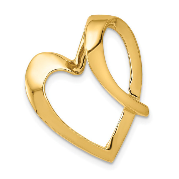 14k Yellow Gold Heart Slide Pendant SL567